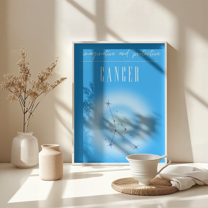 Cancer Zodiac Print Art Framed Art Modern Wall Decor