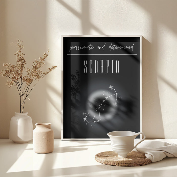 Scorpio Zodiac Print Art Framed Art Modern Wall Decor