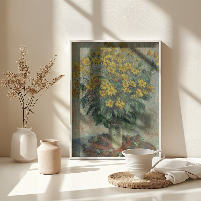 Jerusalem Artichoke Flowers Framed Art Wall Decor