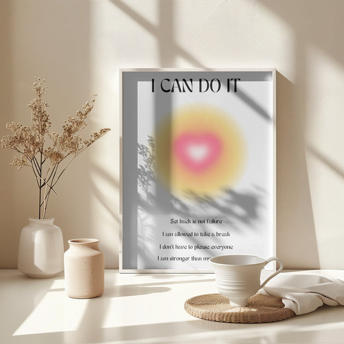 Motivational Aura Poster Framed Art Modern Wall Decor