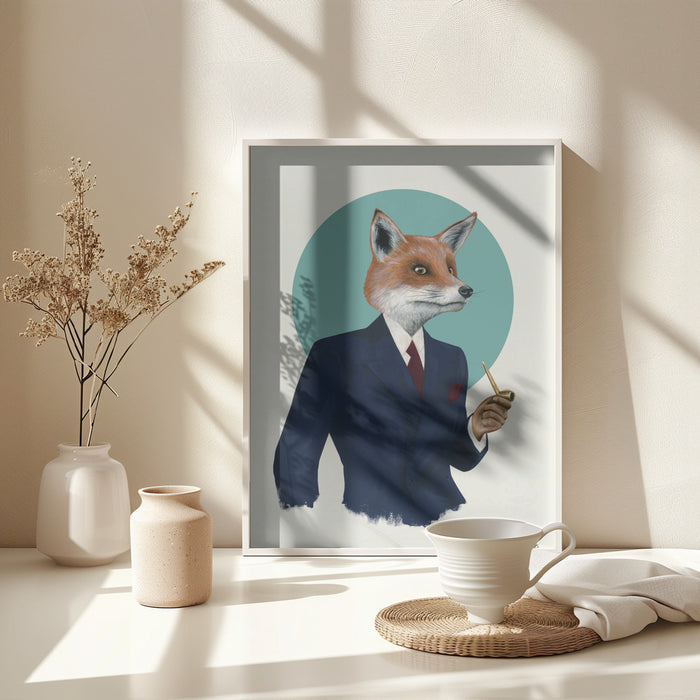 Mr Fox Framed Art Wall Decor