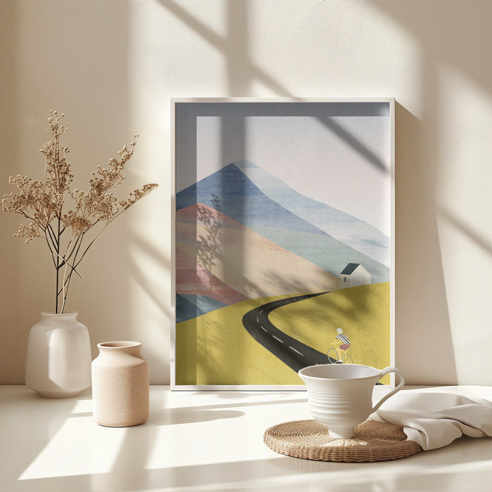 Cycling Home Framed Art Modern Wall Decor