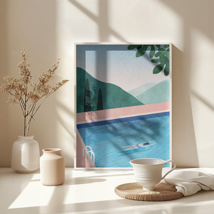 Swimming Pool ii Framed Art Modern Wall Decor