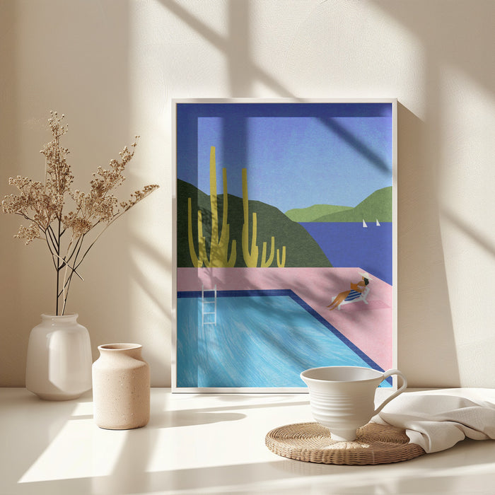 Swimming Pool Framed Art Modern Wall Decor