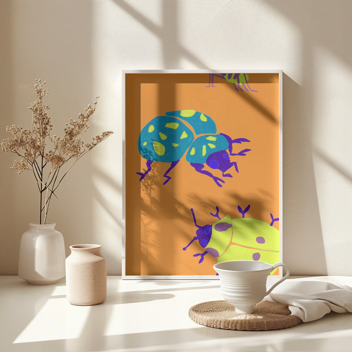 Sunny Ladybugs Framed Art Wall Decor