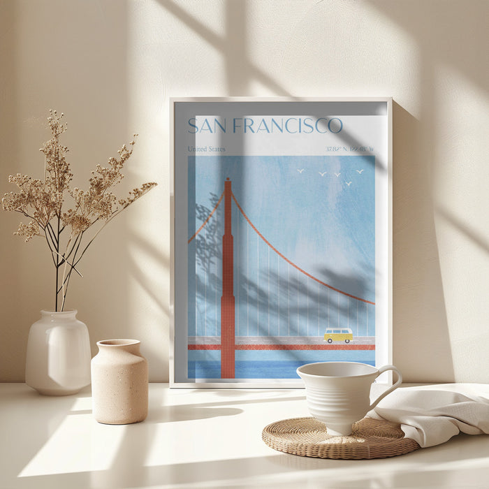 San Francisco, Golden Gate Bridge Framed Art Wall Decor