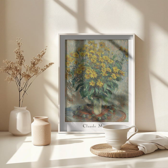 Jerusalem Artichoke Flowers Framed Art Wall Decor