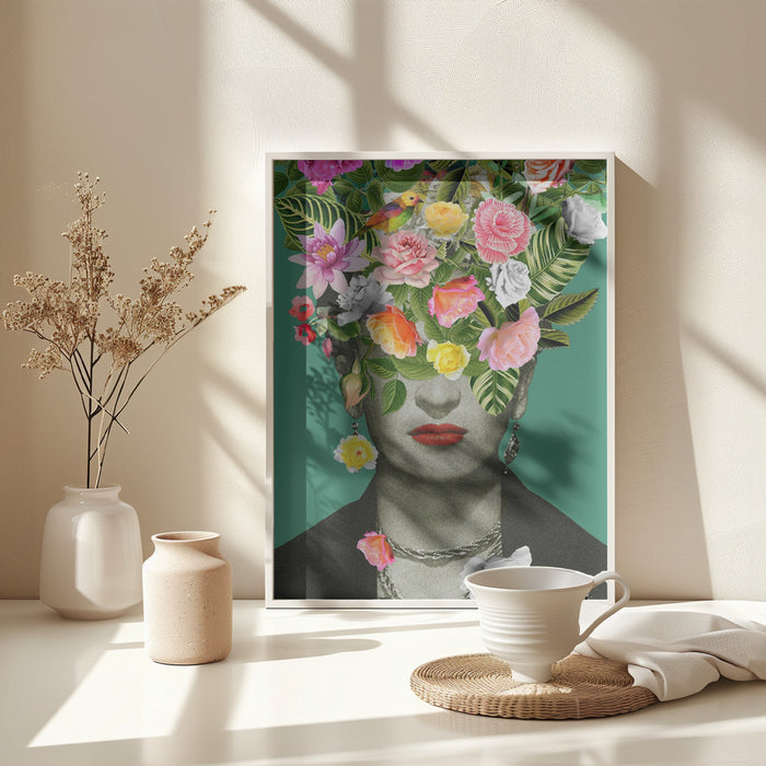 Floral Frida Framed Art Wall Decor