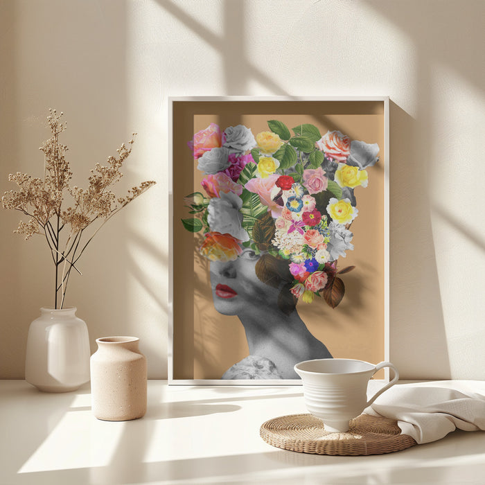 Floral portrait Framed Art Wall Decor