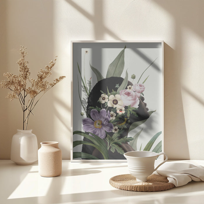 Purple flower Framed Art Wall Decor