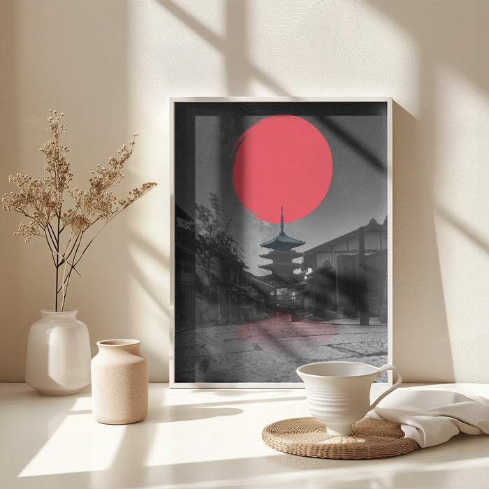 Lonely Temple Framed Art Modern Wall Decor