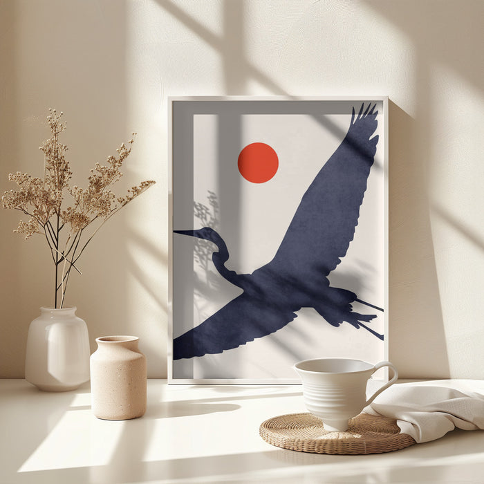 Crane Framed Art Wall Decor