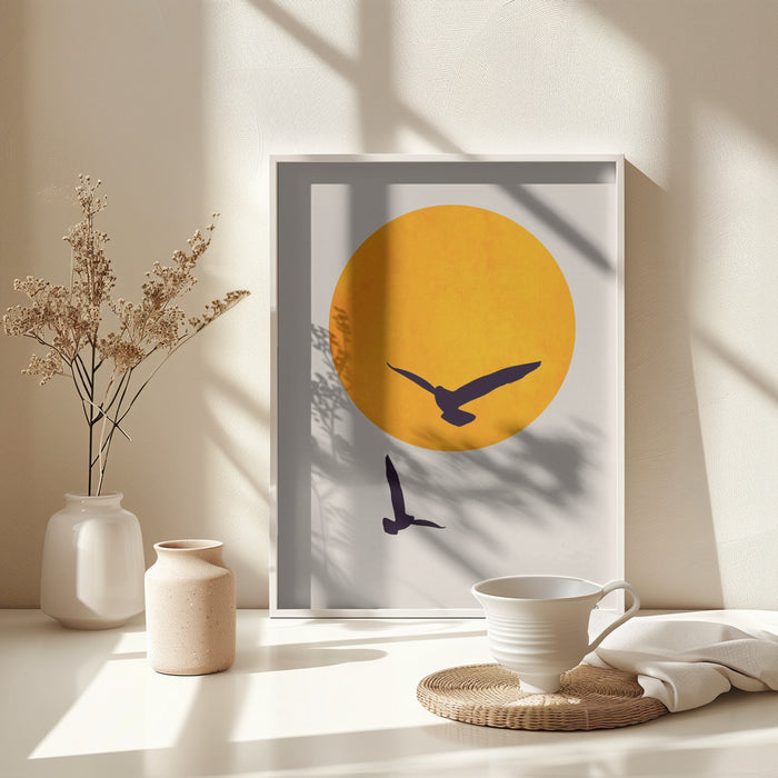 Birds In the Sky Framed Art Wall Decor