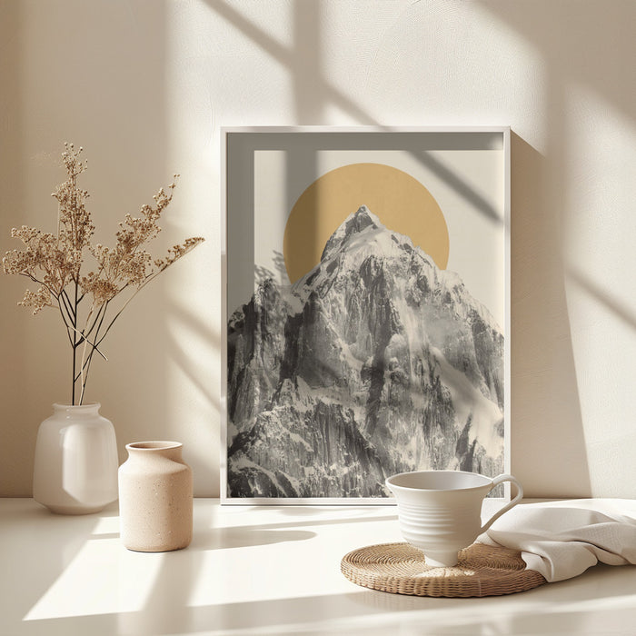 Mountainscape Framed Art Modern Wall Decor