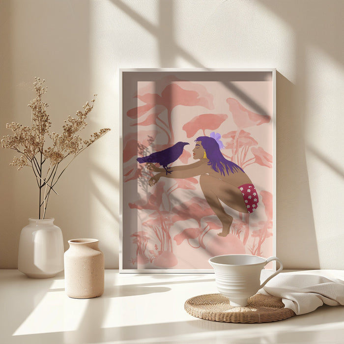 Raven Framed Art Wall Decor