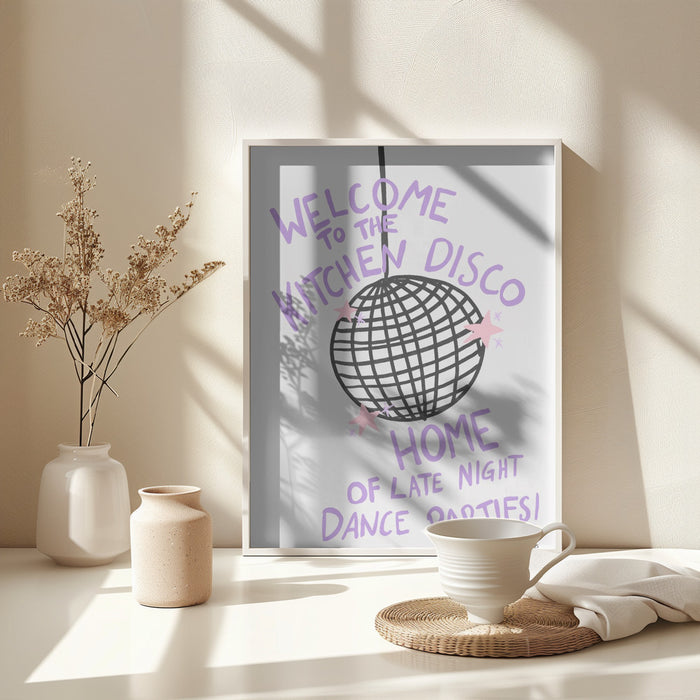 Kitchen Disco Framed Art Modern Wall Decor