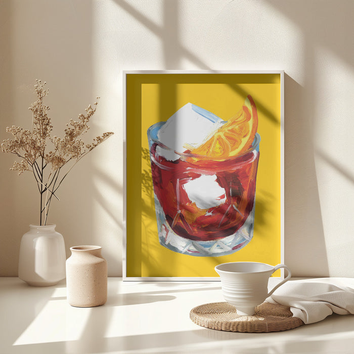 Negroni On Sunshine Framed Art Wall Decor