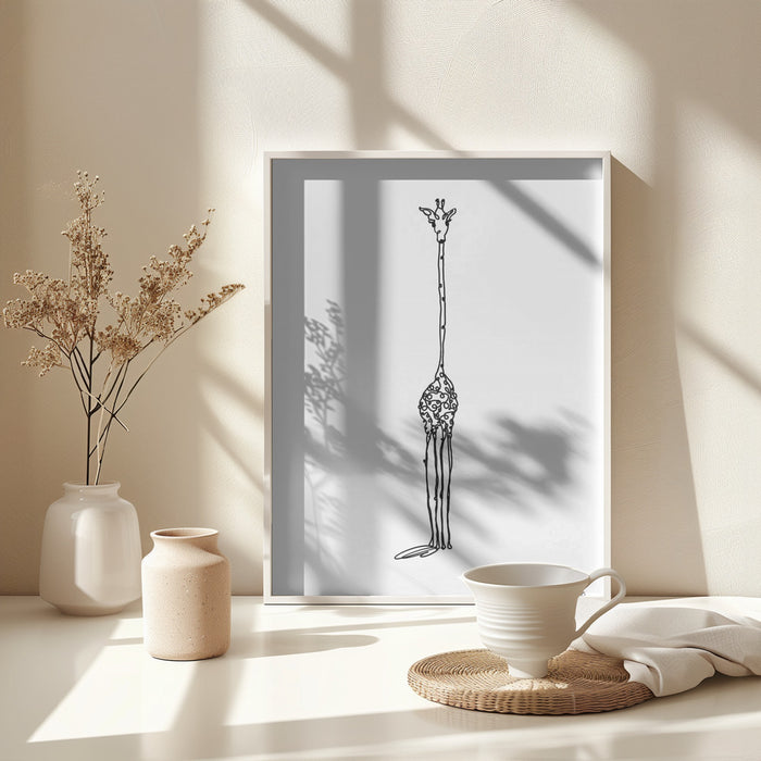 Giraffe Framed Art Wall Decor