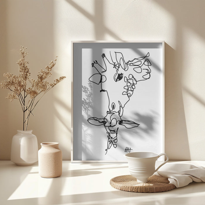 Long Necks Framed Art Wall Decor