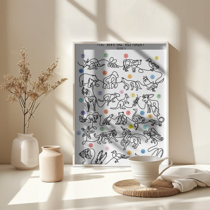 The Animal Alphabet Volume 2 Framed Art Wall Decor