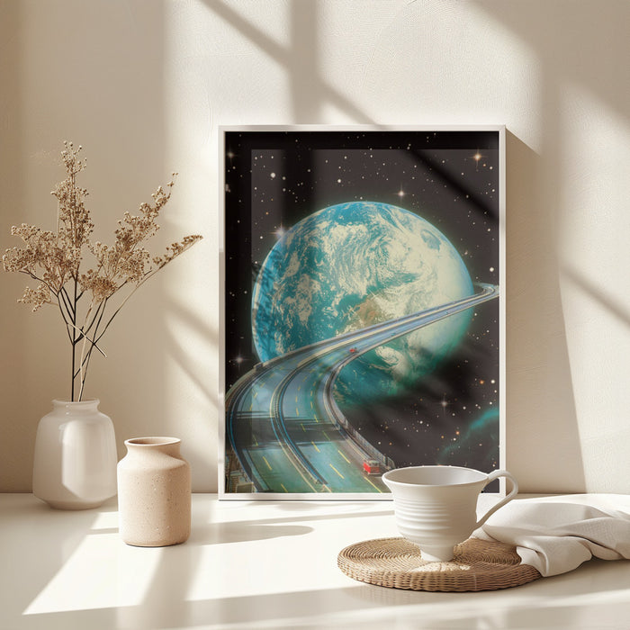 Highway Home Framed Art Wall Decor