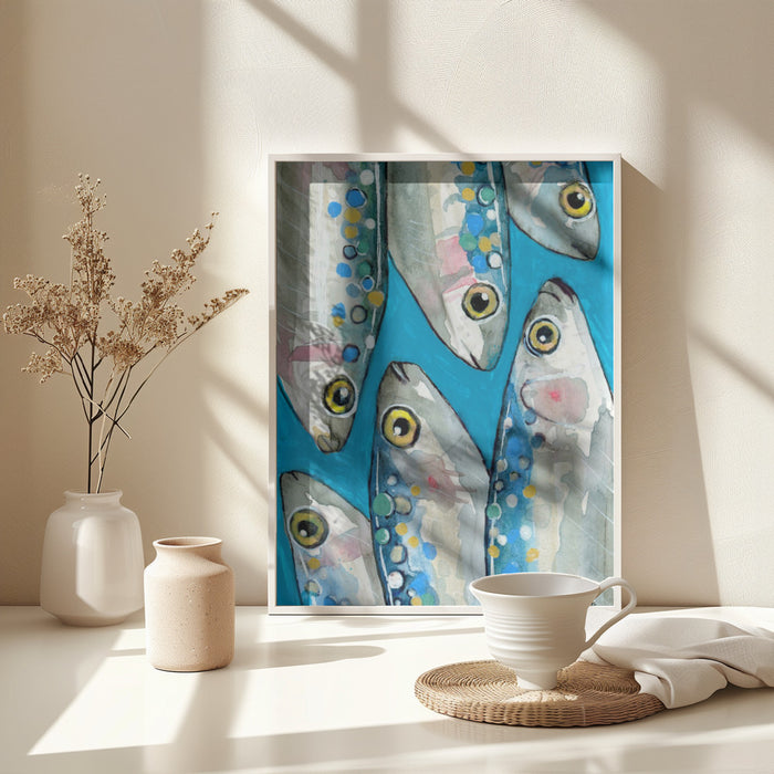 Fishes Framed Art Wall Decor