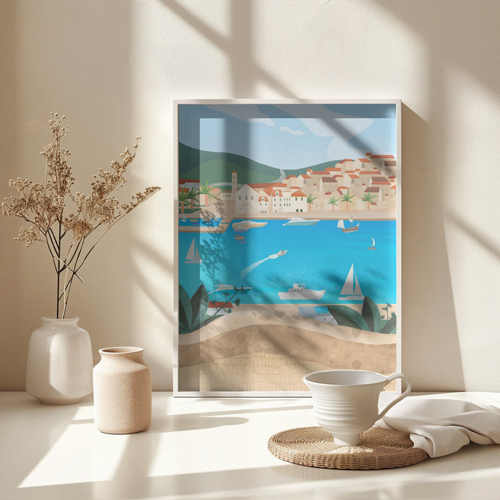 Hvar Framed Art Modern Wall Decor