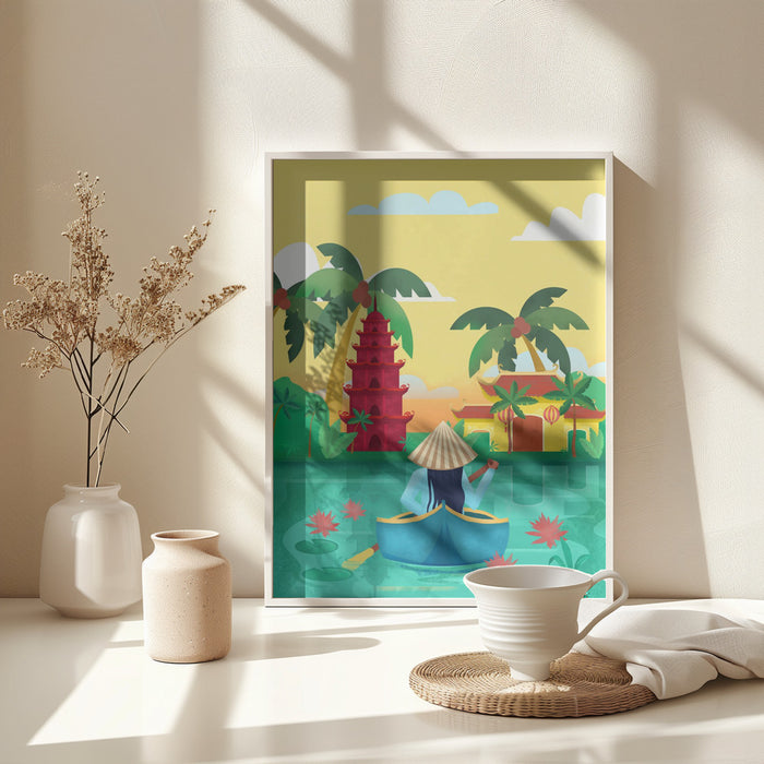 Vietnam Framed Art Modern Wall Decor