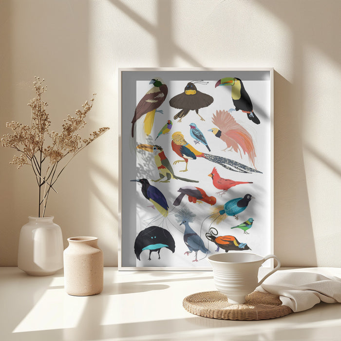 Birds of Paradise Framed Art Wall Decor