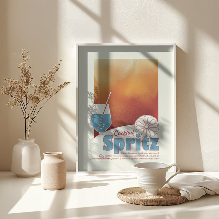 Aperol Spritz print Framed Art Wall Decor