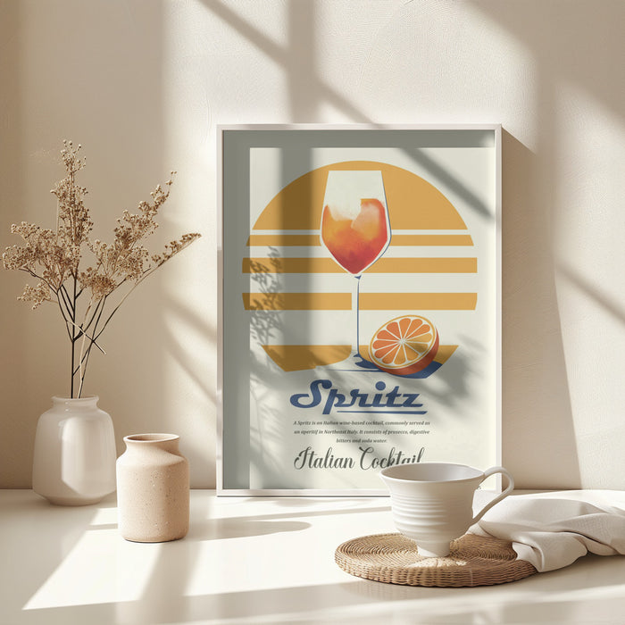 Spritz summer print Framed Art Wall Decor