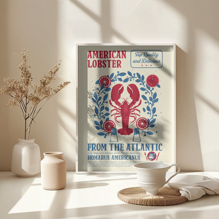 Lobster kitchen print Framed Art Wall Decor