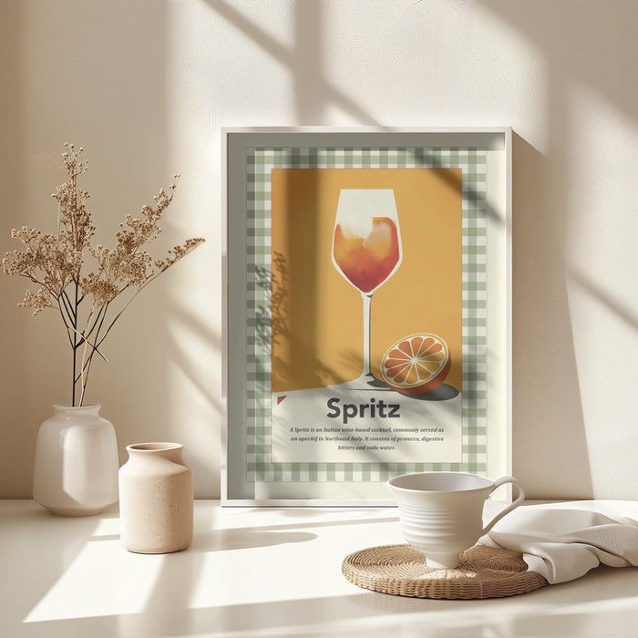 Spritz retro print Framed Art Wall Decor