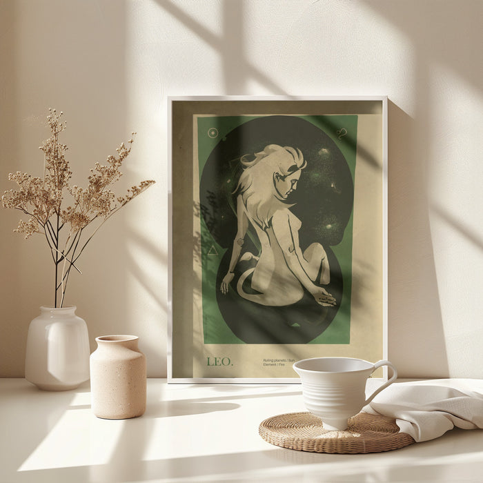 Leo print Framed Art Wall Decor