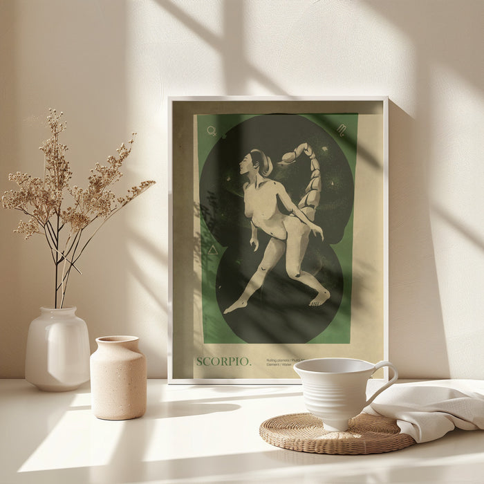 Scorpio print Framed Art Wall Decor