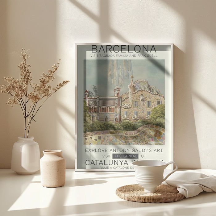 Barcelona print Framed Art Wall Decor