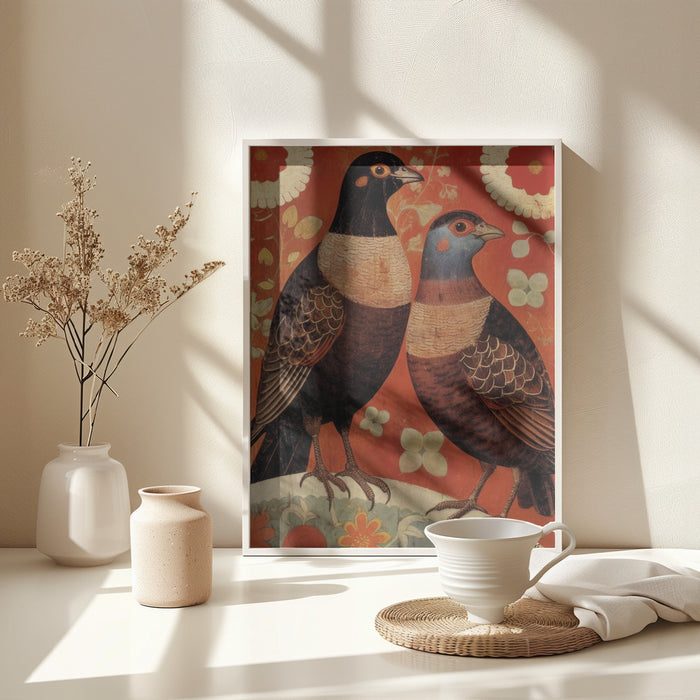 Nostalgic Birds Framed Art Wall Decor