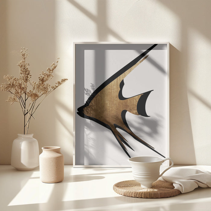 Gold Fish Framed Art Wall Decor