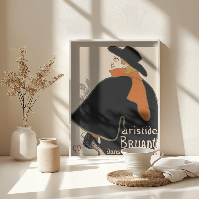 Aristide Bruant In His Cabaret (1893) Framed Art Modern Wall Decor