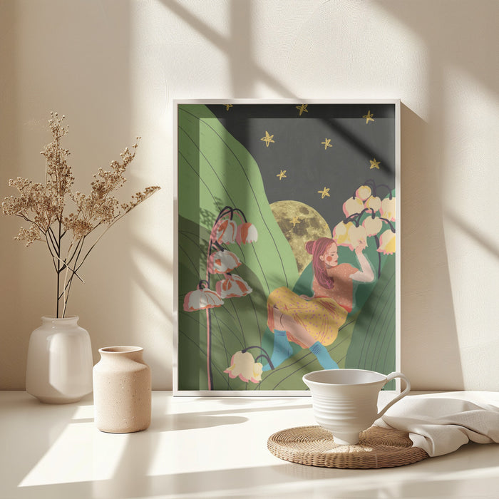 Lily of the Valley Framed Art Wall Decor