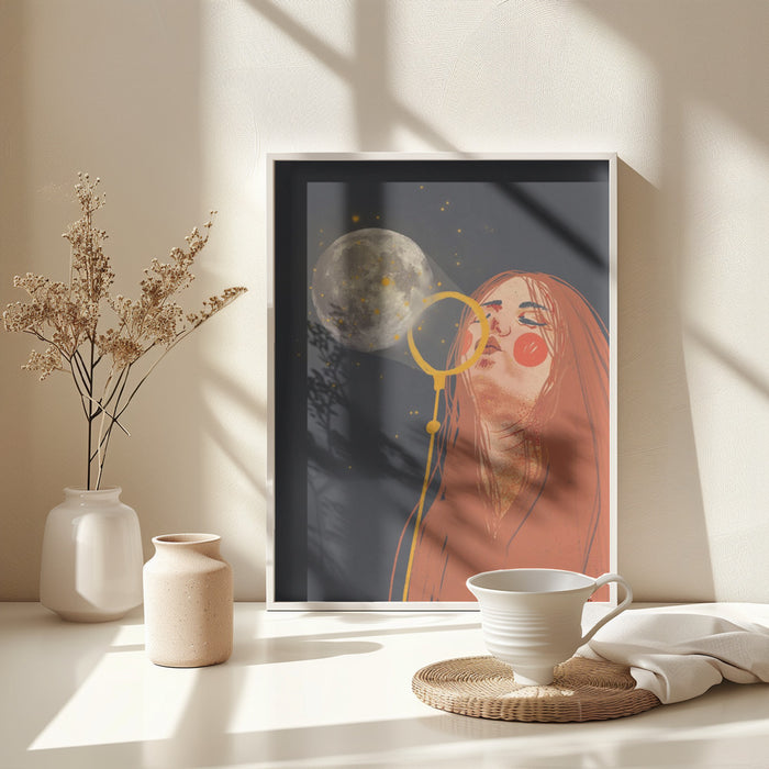 Moon child Framed Art Wall Decor