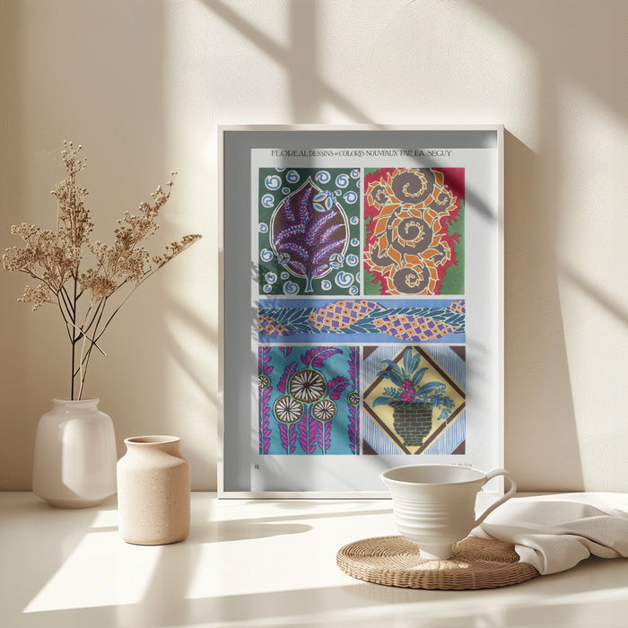 Pattern 10 Framed Art Modern Wall Decor