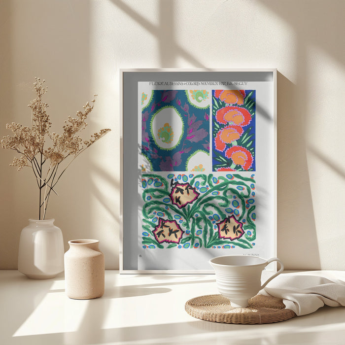 Pattern 15 Framed Art Modern Wall Decor