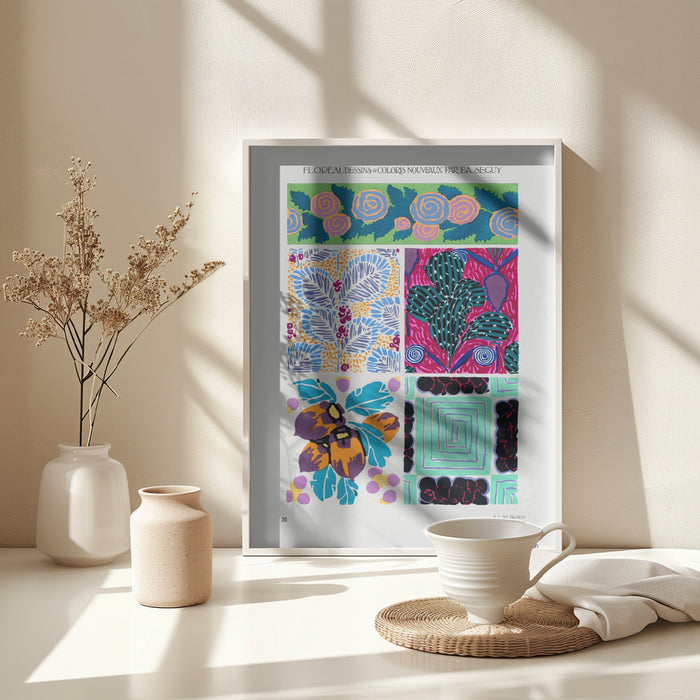 Pattern 20 Framed Art Modern Wall Decor