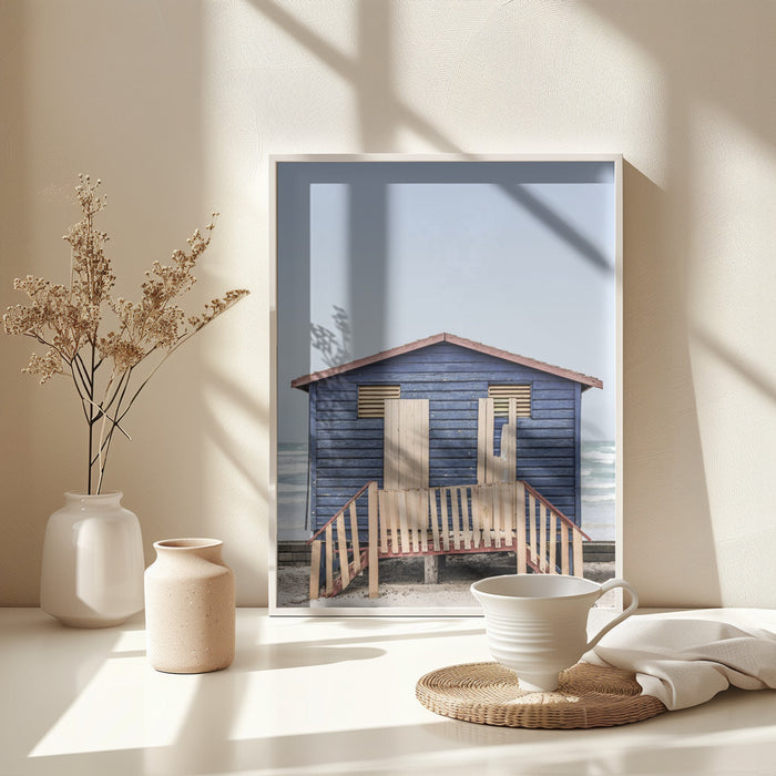 Blue Hut Framed Art Modern Wall Decor