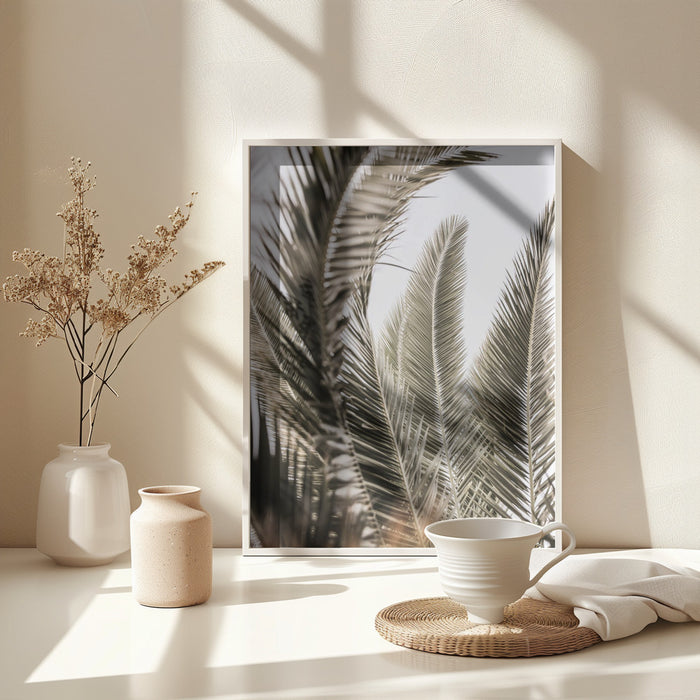 Palm Love Framed Art Modern Wall Decor