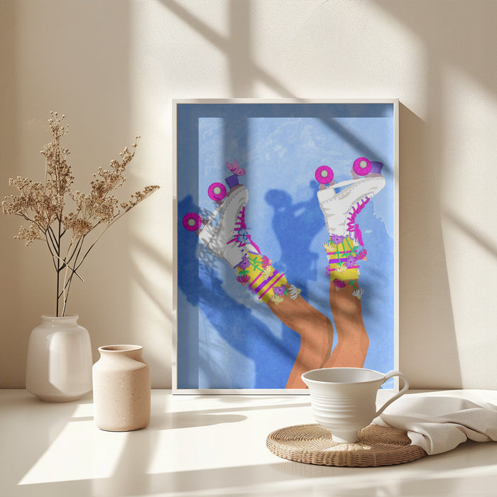 Skate like a Girl Framed Art Wall Decor