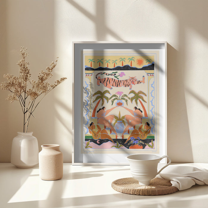 Tropicana Framed Art Modern Wall Decor