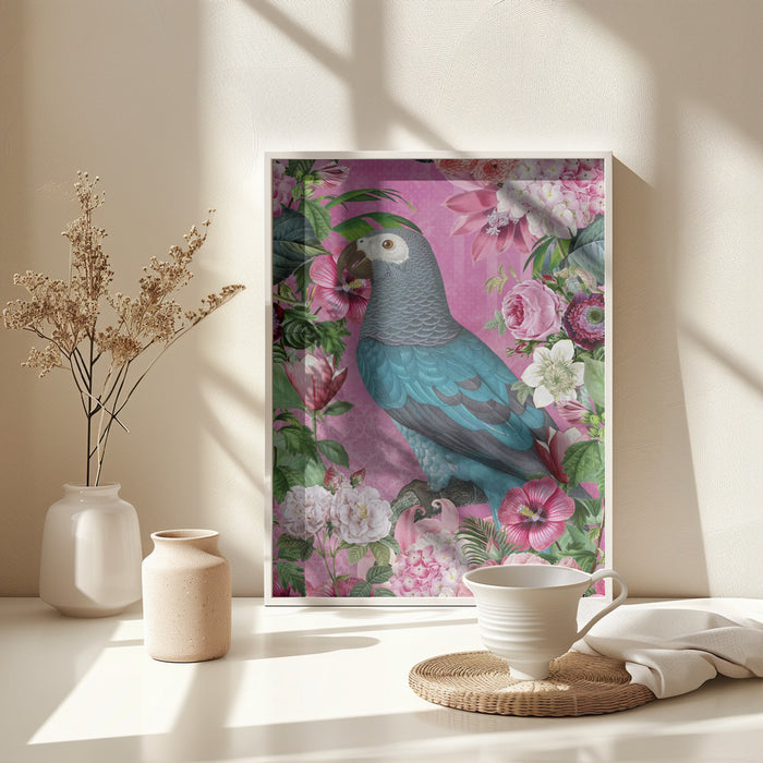 The Parrots Paradise Garden Framed Art Wall Decor