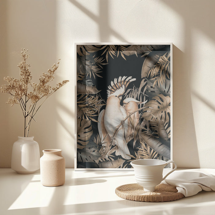 Jungle With Cockatoos Framed Art Wall Decor